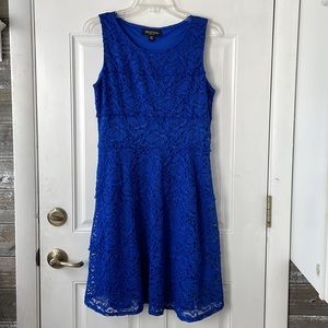 Perceptions Petite Blue Lace Dress
